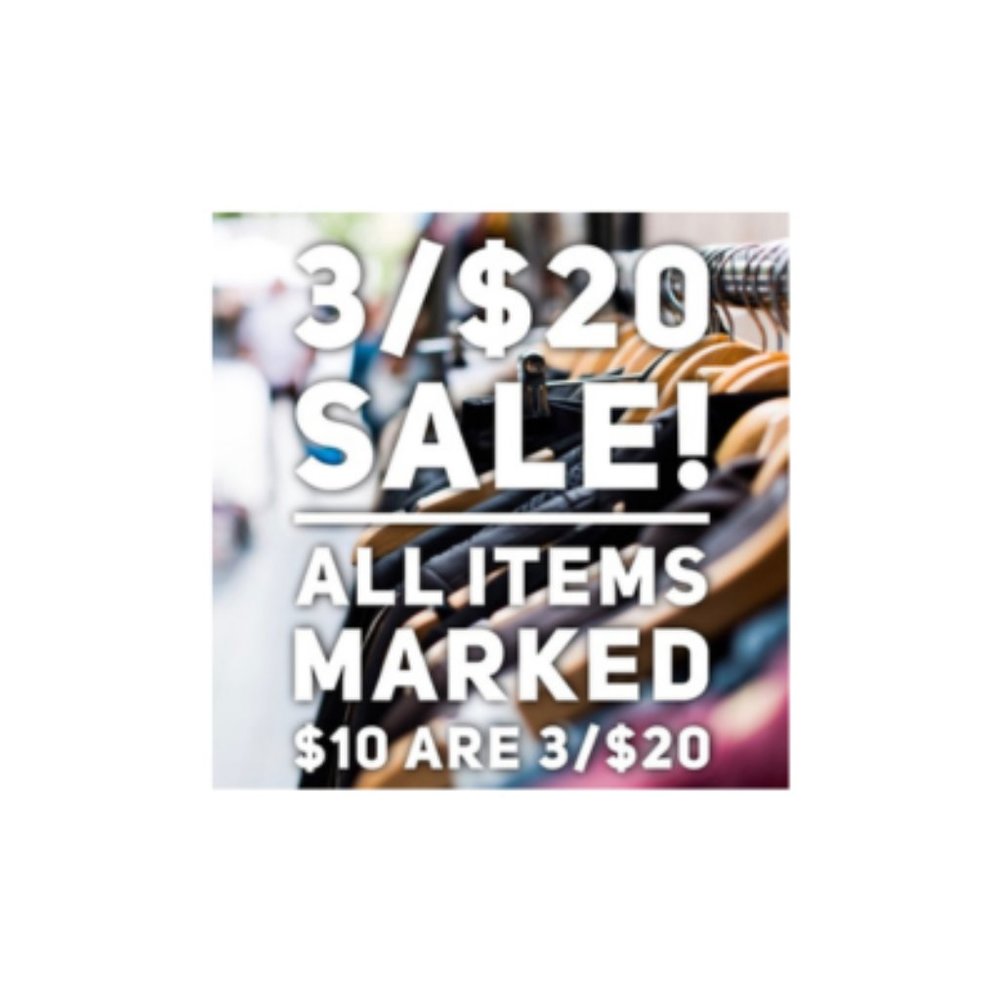 3/$20 SALE!  ALL ITEMS MARKED $10 ARE 3/$20